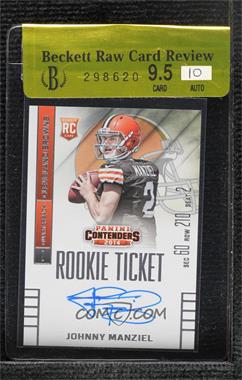 2014 Panini Contenders - [Base] #240.1 - Johnny Manziel (Throwing, Looking to his Left) [BRCR 9.5]