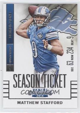 2014 Panini Contenders - [Base] #59 - Matthew Stafford