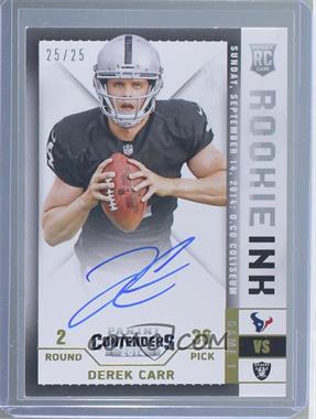 2014 Panini Contenders - Rookie Ink RPS - Gold #RRI-DC - Derek Carr /25