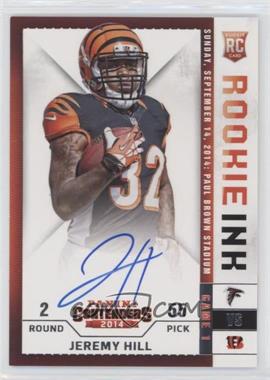 2014 Panini Contenders - Rookie Ink RPS #RRI-JH - Jeremy Hill