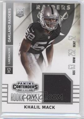 2014 Panini Contenders - Rookie Ticket Swatches #RTS-24.1 - Khalil Mack (Right leg forward)