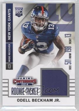 2014 Panini Contenders - Rookie Ticket Swatches #RTS-27.1 - Odell Beckham Jr. (Ball in right arm)