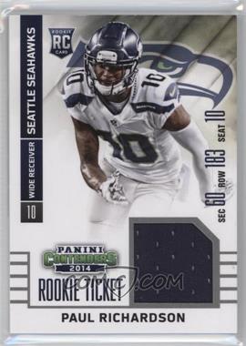2014 Panini Contenders - Rookie Ticket Swatches #RTS-28.2 - Paul Richardson (leaning forward)