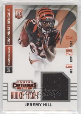 2014 Panini Contenders - Rookie Ticket Swatches #RTS-32.1 - Jeremy Hill (Ball on Right)