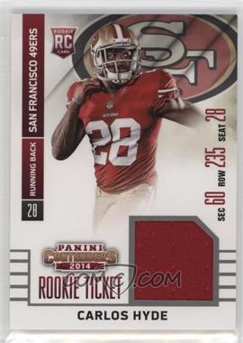 2014 Panini Contenders - Rookie Ticket Swatches #RTS-8 - Carlos Hyde