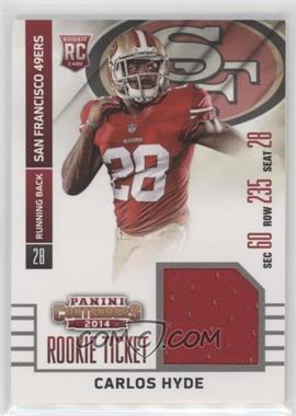 2014 Panini Contenders - Rookie Ticket Swatches #RTS-8 - Carlos Hyde