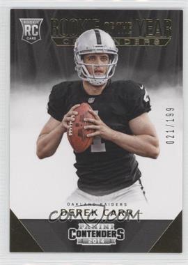 2014 Panini Contenders - Rookie of the Year Contenders - Gold #ROY-2 - Derek Carr /199