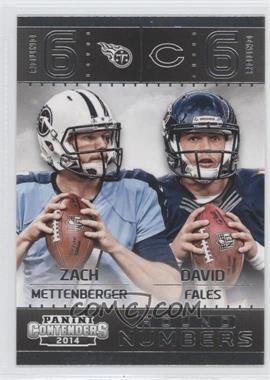 2014 Panini Contenders - Round Numbers #12 - David Fales, Zach Mettenberger