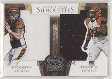 2014 Panini Crown Royale - Dual Rookie Silhouettes #DS-CIN - AJ McCarron, Jeremy Hill /99