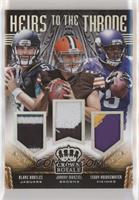 Blake Bortles, Johnny Manziel, Teddy Bridgewater #/99