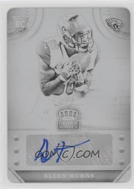 2014 Panini Crown Royale - Rookie Signatures - Printing Plate Black #S-AH - Allen Hurns /1