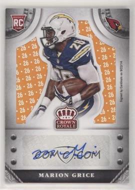 2014 Panini Crown Royale - Rookie Signatures - Retail Jersey Number #S-MG - Marion Grice /28