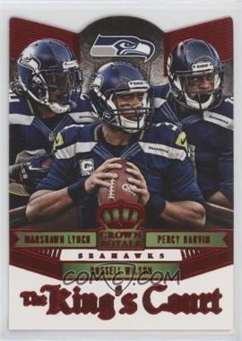 2014 Panini Crown Royale - The King's Court - Red #KC2 - Marshawn Lynch, Percy Harvin, Russell Wilson