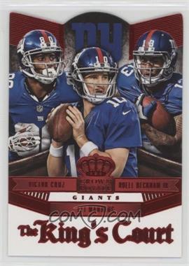 2014 Panini Crown Royale - The King's Court - Red #KC22 - Eli Manning, Odell Beckham Jr., Victor Cruz