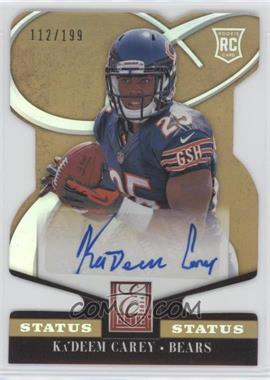 2014 Panini Elite - [Base] - Status Gold Die-Cut #154 - Rookie - Ka'Deem Carey /199