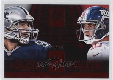 2014 Panini Elite - Face 2 Face - Red #13 - Eli Manning, Tony Romo /25