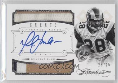 2014 Panini Flawless - Greats Dual Patch Autographs #41 - Marshall Faulk /25