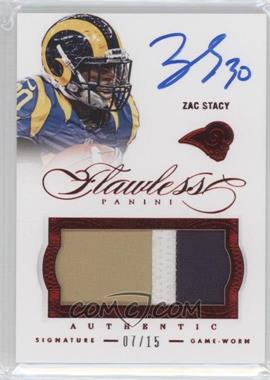 2014 Panini Flawless - Patches Autographs - Ruby #100 - Zac Stacy /15