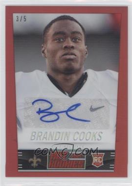 2014 Panini Hot Rookies - [Base] - Fat Pack Rookies Red Prizm Signatures #342 - Brandin Cooks /5