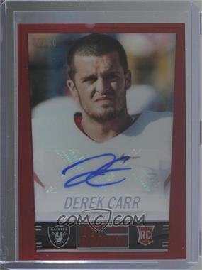 2014 Panini Hot Rookies - [Base] - Fat Pack Rookies Red Prizm Signatures #364 - Derek Carr /50