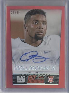 2014 Panini Hot Rookies - [Base] - Fat Pack Rookies Red Prizm Signatures #411 - Odell Beckham Jr. /30