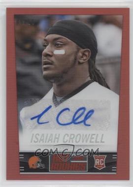 2014 Panini Hot Rookies - [Base] - Fat Pack Rookies Red Prizm Signatures #413 - Isaiah Crowell /50