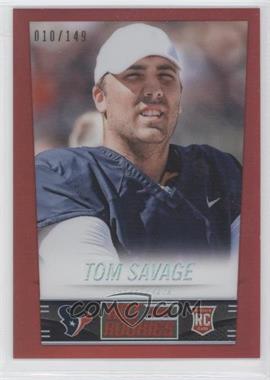 2014 Panini Hot Rookies - [Base] - Fat Pack Rookies Red Prizm #385 - Tom Savage /149