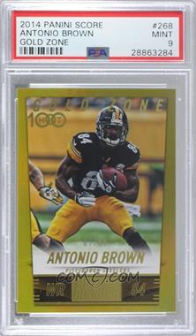 2014 Panini Hot Rookies - [Base] - Gold Zone #268 - Antonio Brown /50 [PSA 9 MINT]