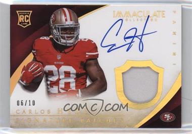 2014 Panini Immaculate Collection - [Base] - Rookie Gold Horizontal Signature Patches #122 - 2015 Panini Immaculate Collection Update - Carlos Hyde /10