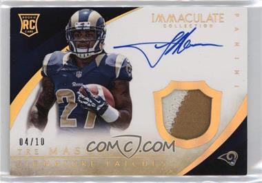 2014 Panini Immaculate Collection - [Base] - Rookie Gold Horizontal Signature Patches #127 - Tre Mason /10