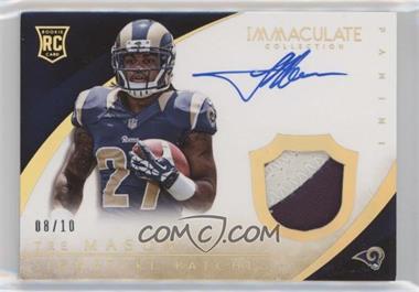 2014 Panini Immaculate Collection - [Base] - Rookie Gold Horizontal Signature Patches #127 - Tre Mason /10