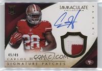 2015 Panini Immaculate Collection Update - Carlos Hyde #/49