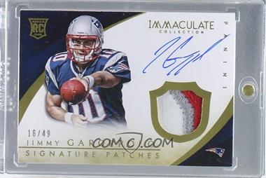 2014 Panini Immaculate Collection - [Base] - Rookie Horizontal Signature Patches #124 - Jimmy Garoppolo /49