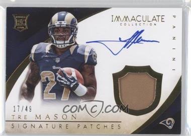 2014 Panini Immaculate Collection - [Base] - Rookie Horizontal Signature Patches #127 - Tre Mason /49