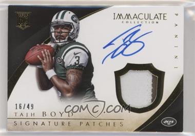 2014 Panini Immaculate Collection - [Base] - Rookie Horizontal Signature Patches #139 - Tajh Boyd /49
