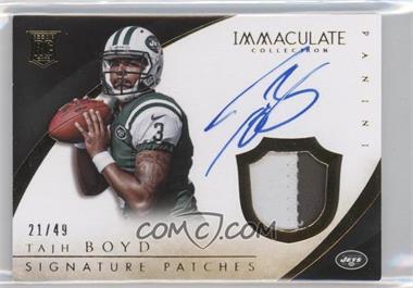 2014 Panini Immaculate Collection - [Base] - Rookie Horizontal Signature Patches #139 - Tajh Boyd /49