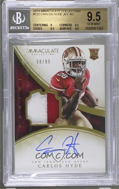 2014 Panini Immaculate Collection - [Base] #122 - Carlos Hyde /99 [BGS 9.5 GEM MINT]