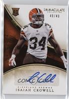 Rookie Autographs - Isaiah Crowell #/49