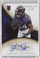 Rookie Autographs - Lorenzo Taliaferro #/49