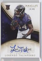 Rookie Autographs - Lorenzo Taliaferro #/49