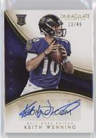 Rookie Autographs - Keith Wenning #/49