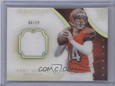 2014 Panini Immaculate Collection - Immaculate Numbers Acetate Memorabilia #IN-AD - Andy Dalton /14