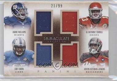 2014 Panini Immaculate Collection - Quads #4-RPSR - Andre Williams, Eric Ebron, De'Anthony Thomas, Austin Seferian-Jenkins /99