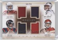 Logan Thomas, Tom Savage, Jimmy Garoppolo, Aaron Murray #/99