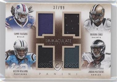 2014 Panini Immaculate Collection - Quads #4-RWR1 - Sammy Watkins, Kelvin Benjamin, Brandin Cooks, Jordan Matthews /99