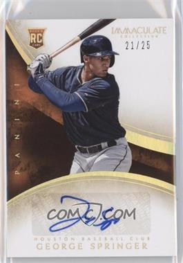 2014 Panini Immaculate Collection - Rookie Autographs Sports Variations #109GS - George Springer /25