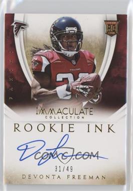 2014 Panini Immaculate Collection - Rookie Ink #45 - Devonta Freeman /49