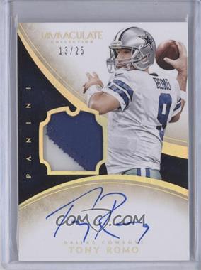 2014 Panini Immaculate Collection - Rookie Patches Autographs Football Stars Variations #15 - Tony Romo /25