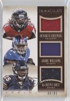 Devonta Freeman, Andre Williams, Ka'Deem Carey [EX to NM] #/99