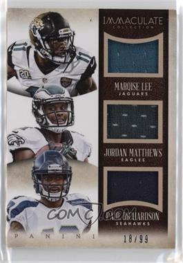 2014 Panini Immaculate Collection - Trios #3-WR2 - Jordan Matthews, Marqise Lee, Paul Richardson /99 [EX to NM]